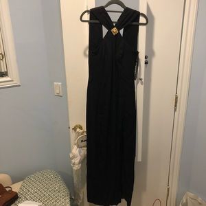 BEAUTIFUL black floor length gown - vintage NWT